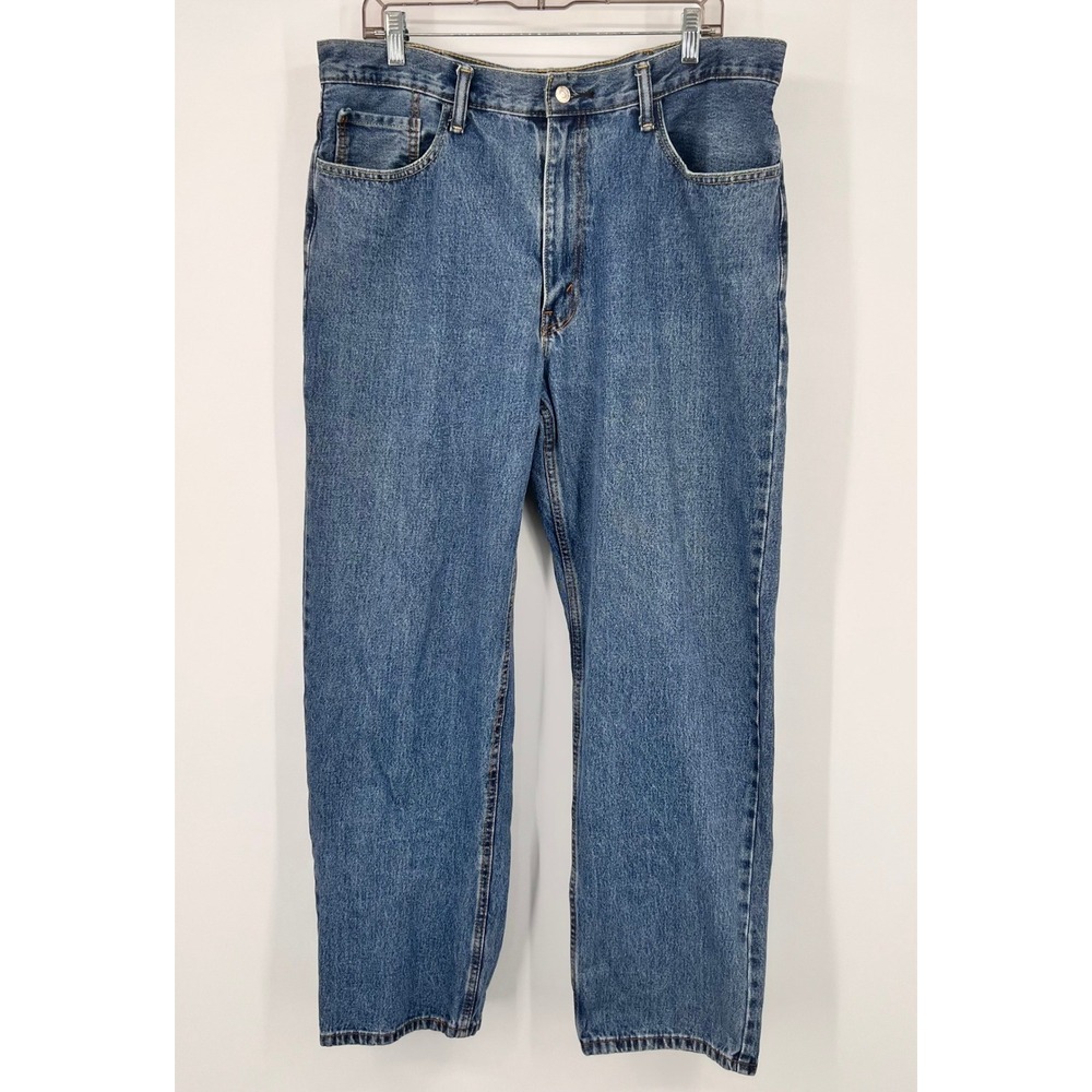 Levis 550 Relaxed Fit Jeans Mens 38x32 Medium Wash Blue Denim Tapered Leg